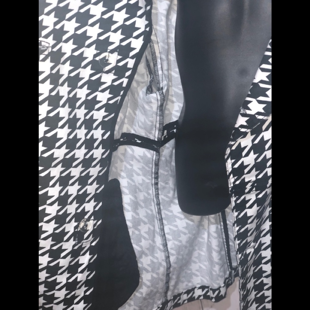 3/$25 H&M houndstooth Double Breasted jacket 10-11 - Picture 4 of 7